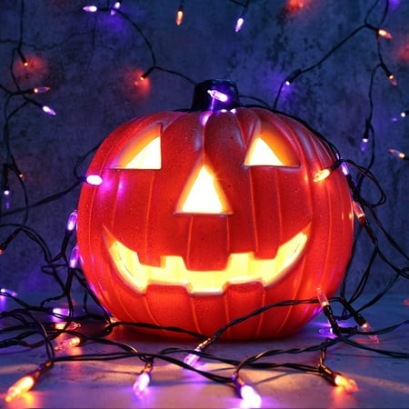 Tree Party Decoration Wreaths Holiday 33ft 100 LED Halloween Decorative Lights Waterproof 8 Modes Battery Operated String Lights for Outdoor & Indoor Lyhope Orange & Purple Halloween Lights Tree Party Decoration Wreaths Holiday 33ft 100 LED Halloween Decorative Lights Waterproof 8 Modes Battery Operated String Lights for Outdoor & Indoor Lyhope Orange & Purple Halloween Lights
